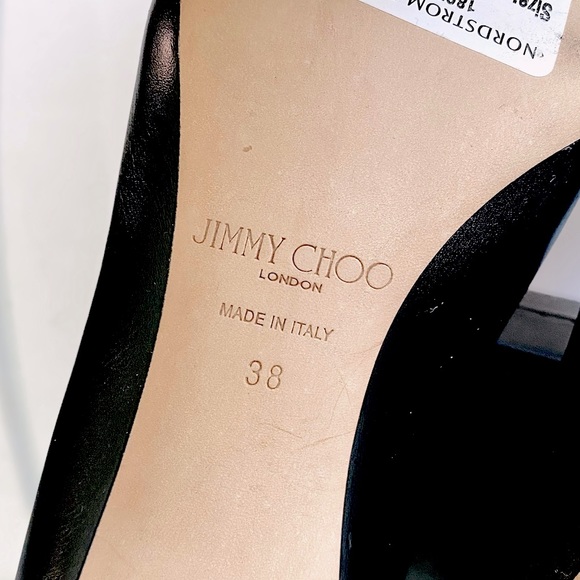 JIMMY CHOO “Lark 65” Black Leather Ankle Booties - Picture 14 of 16